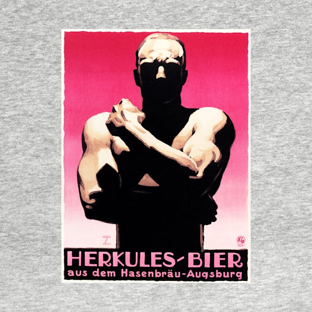 HERKULES BIER by Ludwig Hohlwein Vintage Art Deco German Beer Advertisement by vintageposters